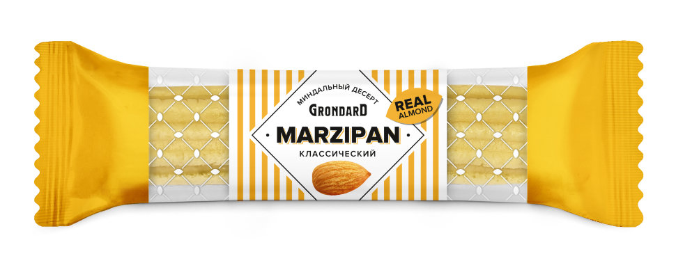 TM Grondard   (10361) Батончики НЕглазированные Марципановые Классика, (28шт по 40г)        в Радужном