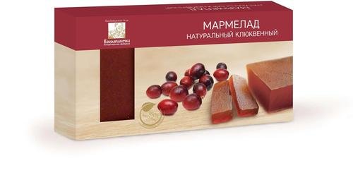  Мармелад пластовый 210г клюквенный в Радужном