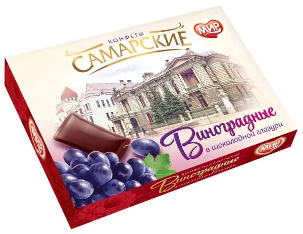 №2 КФ МИР Виноградные в шоколадной глазури 160г  в Радужном