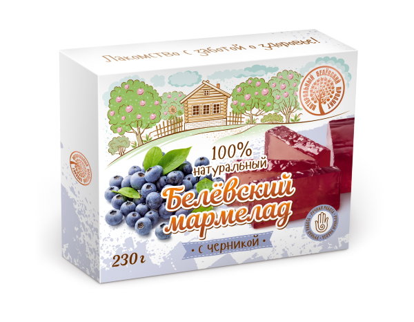 №2 Мармелад белевский "Черника" 230г в Радужном