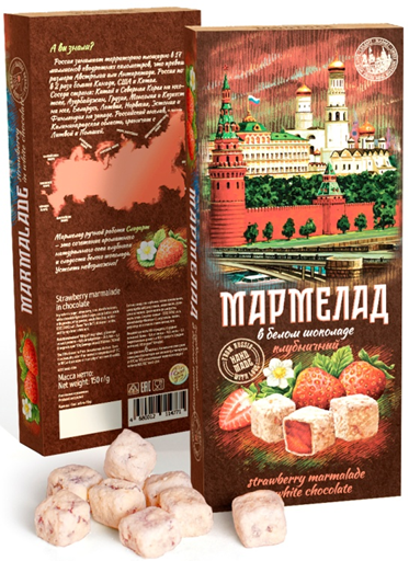  Сладарт Мармелад Клубничный в белом шоколаде, 150г   в Радужном